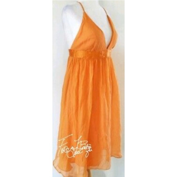 banana republic orange crush silk dress - Picture 3 of 7